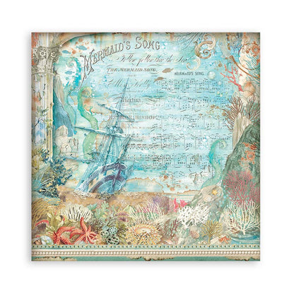 Scrapbook Papierblock 12"x12" - Songs of the sea - Maxi background selection