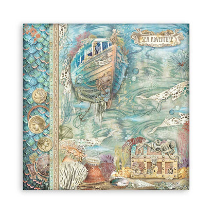 Scrapbook Papierblock 8"x8" - Songs of the sea