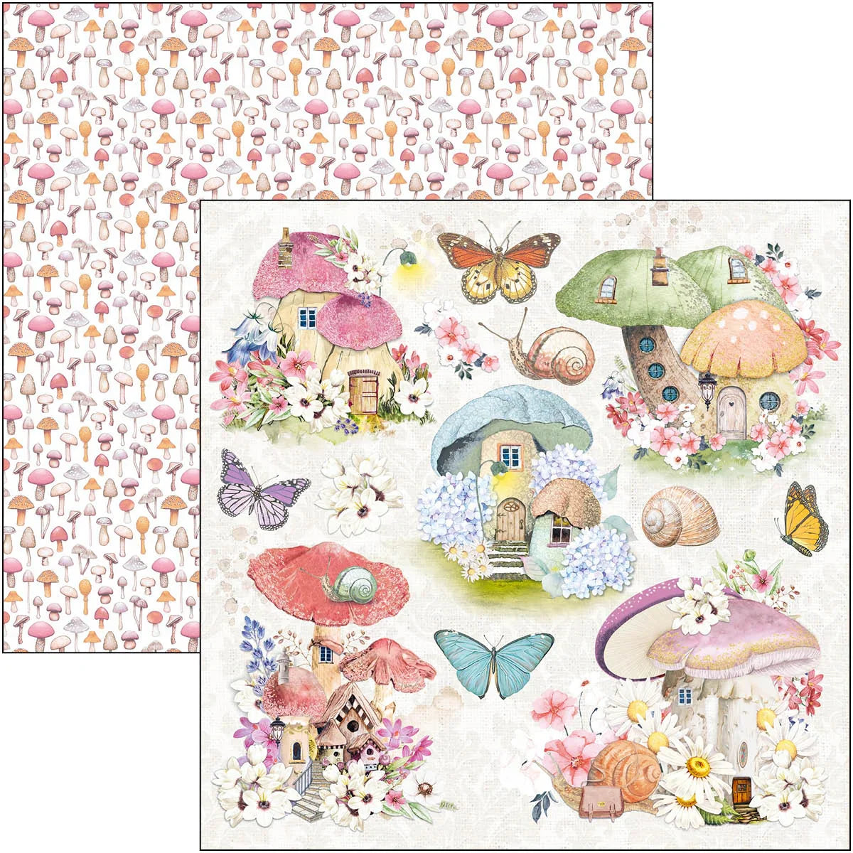 Scrapbook Papierblock 12"x12" - Enchanted land - Bastelschachtel - Bastelpapier - 