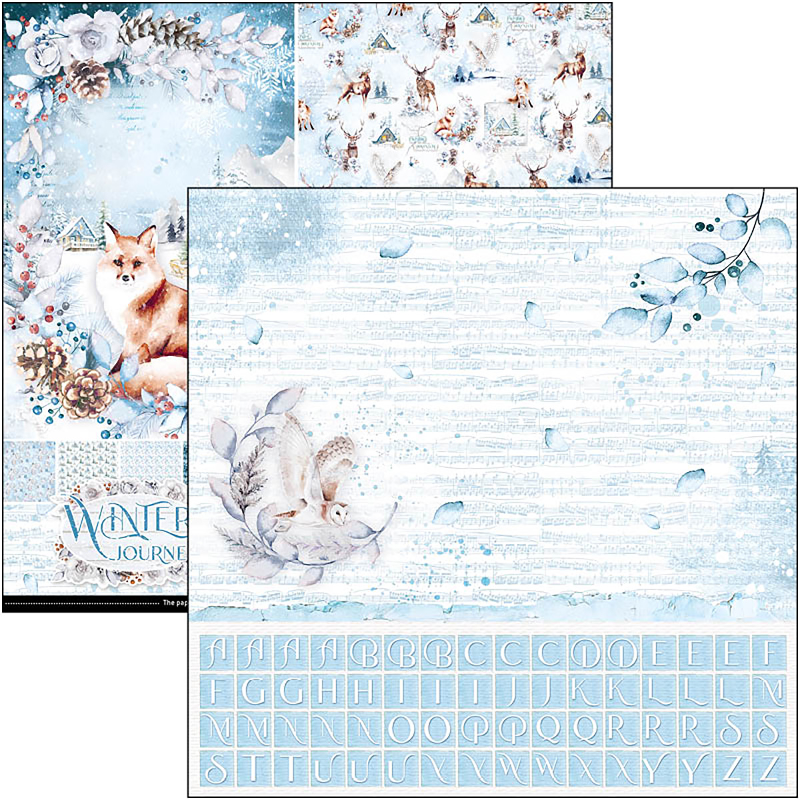 Scrapbook Papierblock 12"x12" - Winter Journey 8-er
