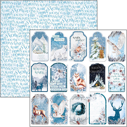 Scrapbook Papierblock 12"x12" - Winter Journey 8-er