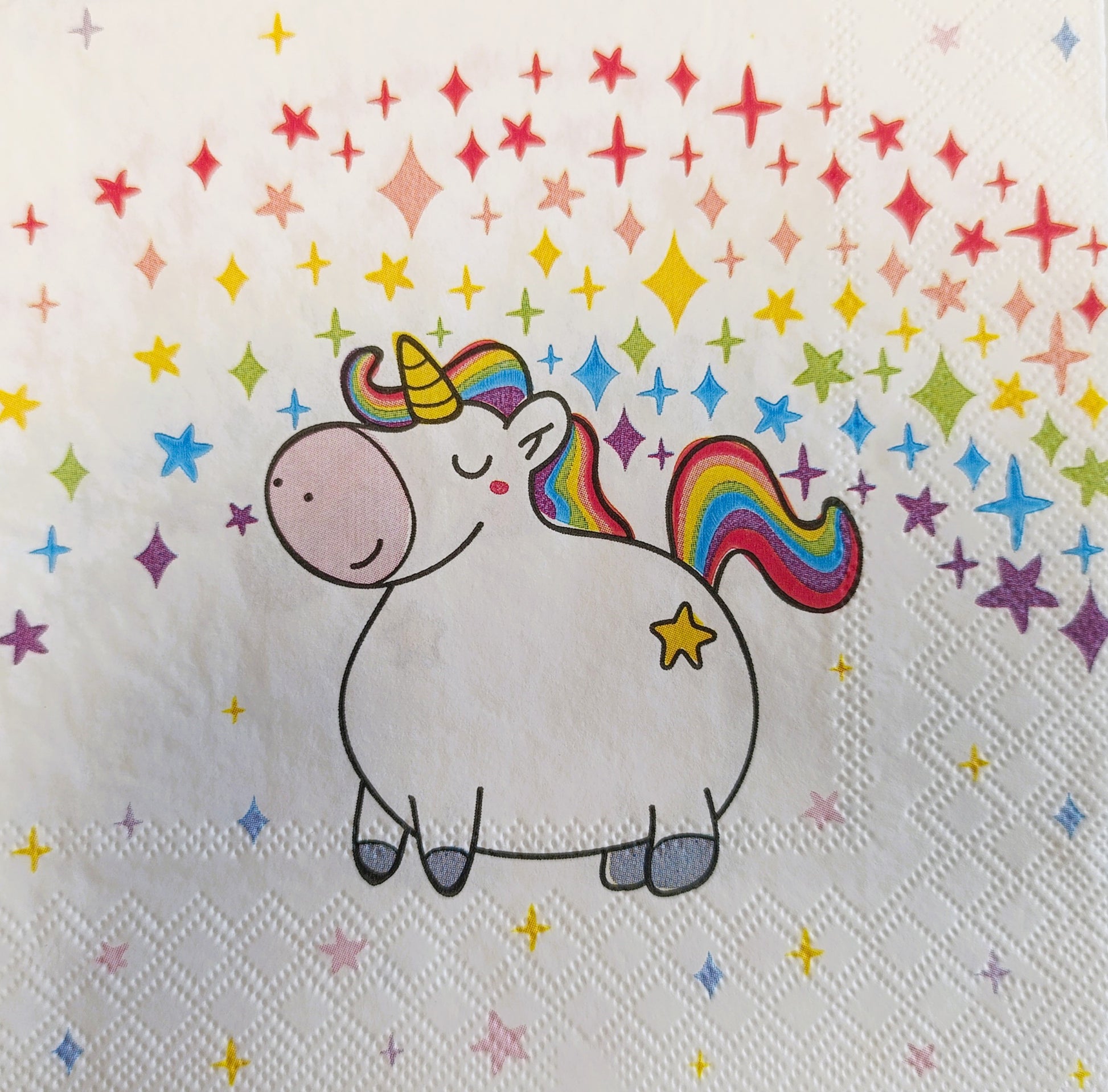 Serviette - Einhorn - Bastelschachtel