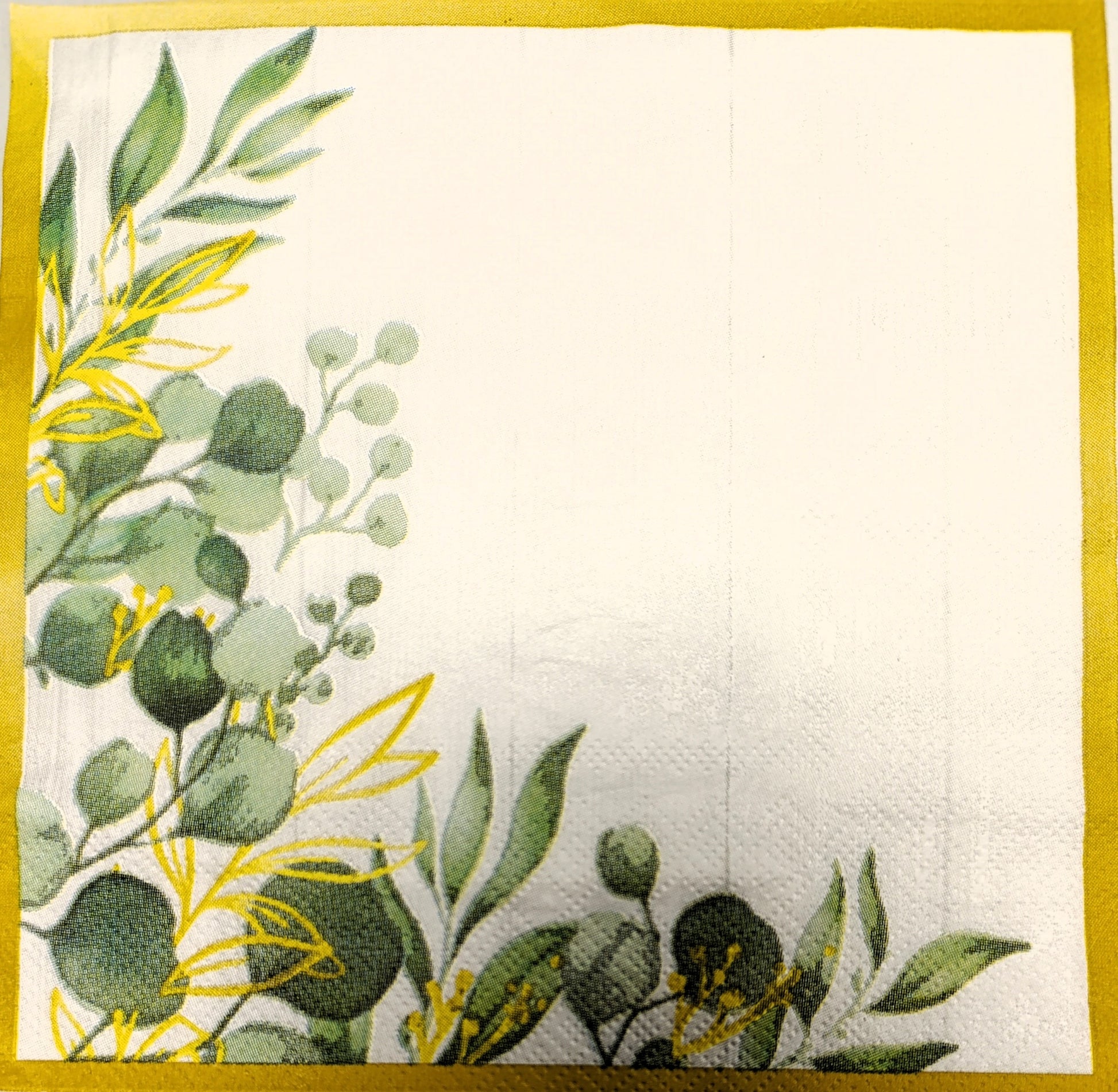 Serviette - Leaves allover - Bastelschachtel
