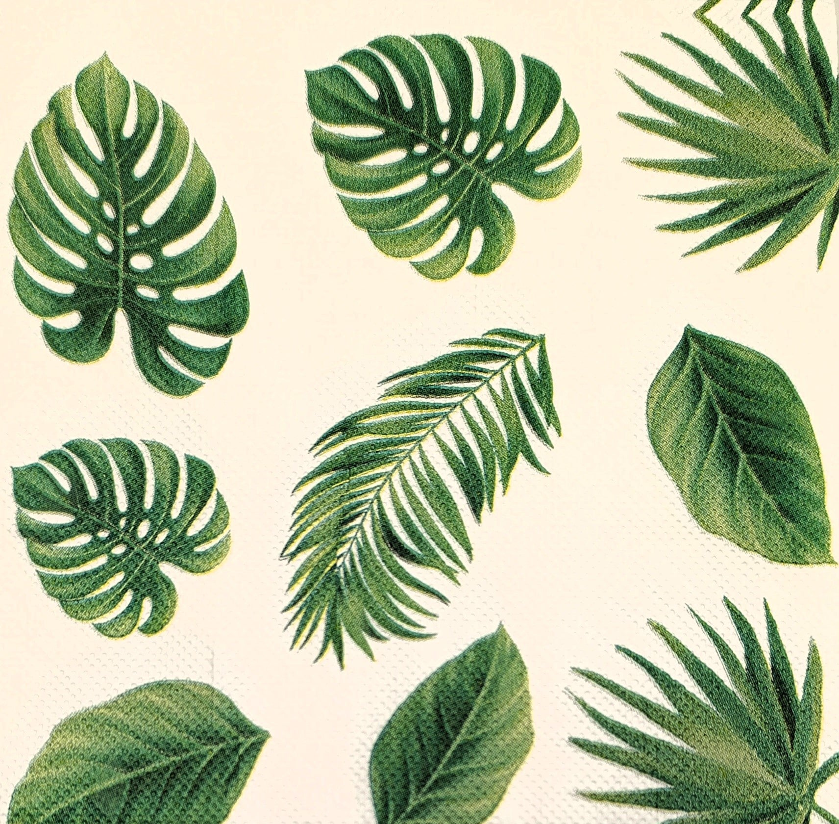 Serviette - Leaves - Bastelschachtel