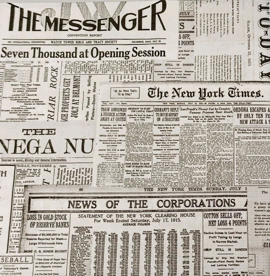 Serviette - News paper - Bastelschachtel