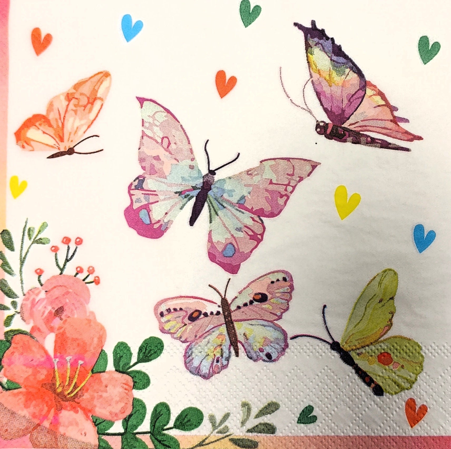 Serviette - Papillon - Bastelschachtel