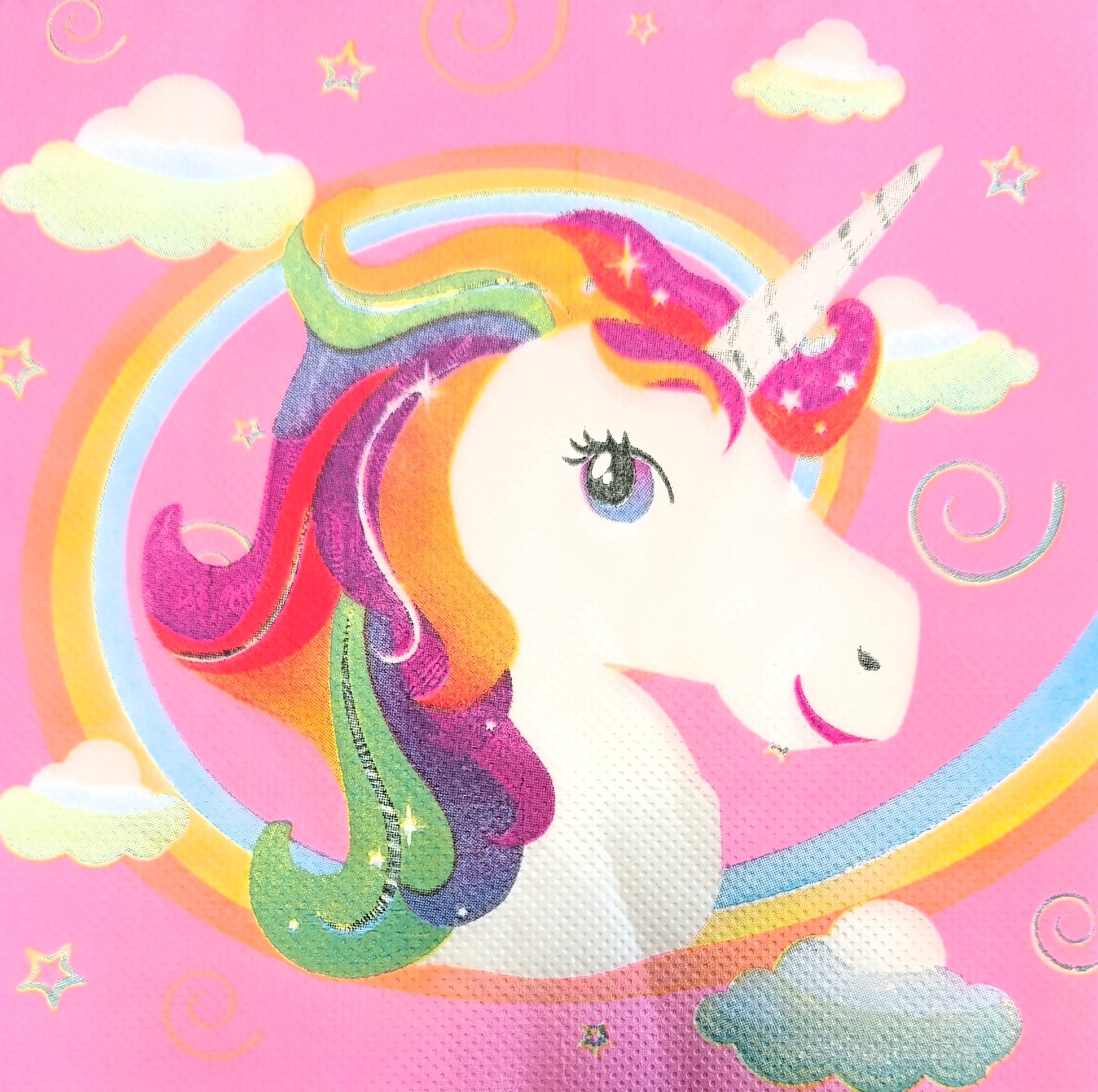 Serviette - Unicorn Rosa - Bastelschachtel