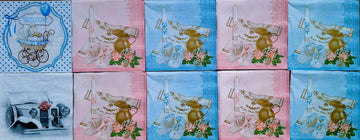 Servietten Set mit Decoupage-Kleber - Kinder - Bastelschachtel