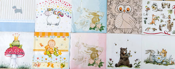Servietten Set mit Decoupage-Kleber - Kinder - Bastelschachtel