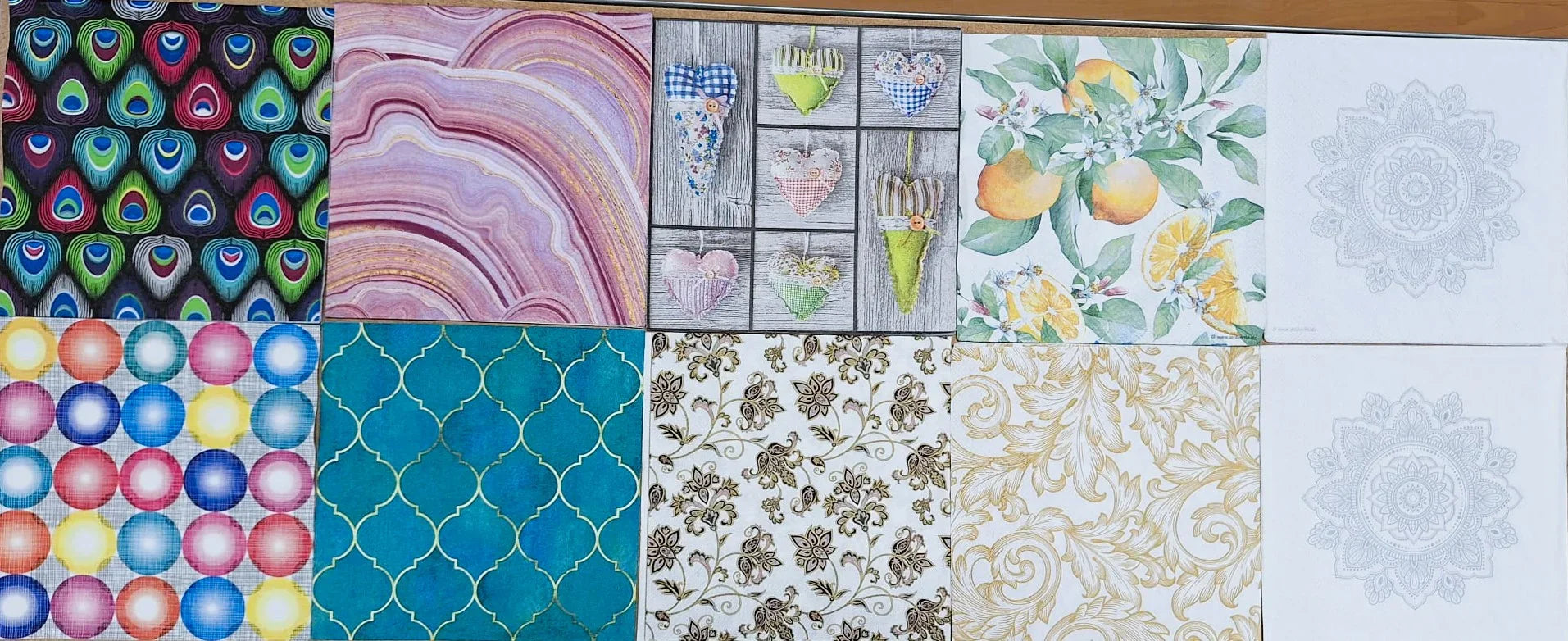 Servietten Set mit Decoupage-Kleber - Kunst Pur - Bastelschachtel