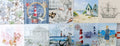 Servietten Set mit Decoupage-Kleber - Maritim - Bastelschachtel