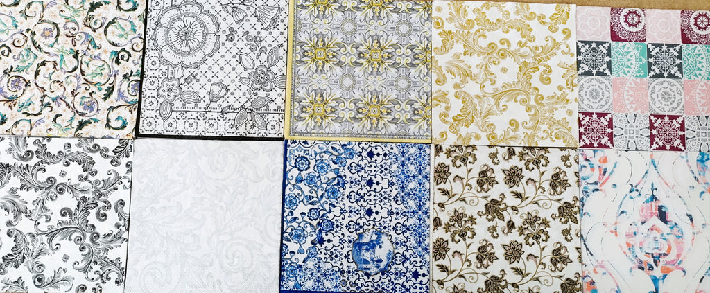 Servietten Set mit Decoupage-Kleber - Orient - Bastelschachtel