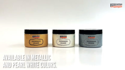 Pentart Shimmer glaze 150ml - pearl white