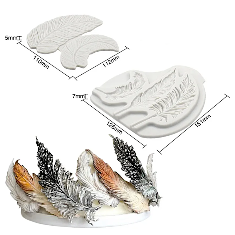 Silikonform - Feather assorted - Bastelschachtel
