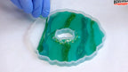 Silikonform für Resin - Geode mit Loch - Bastelschachtel