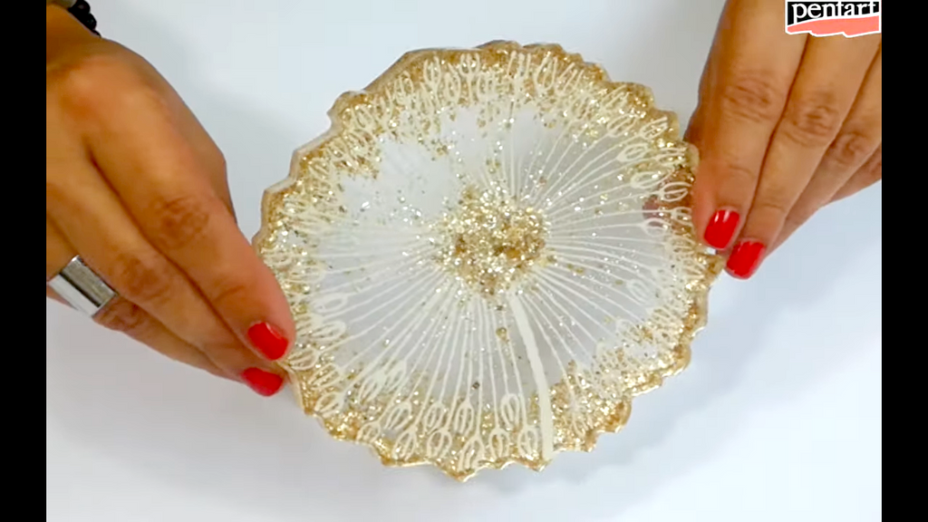 Silikonform für Resin - Geode mit Loch - Bastelschachtel