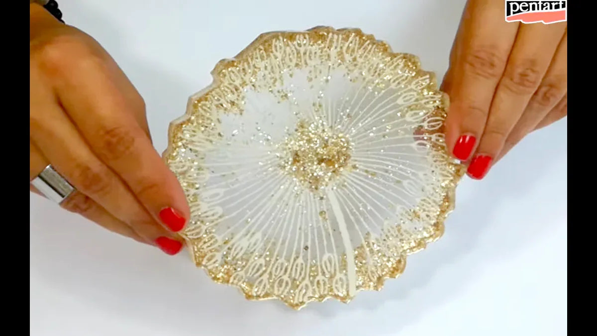 Silikonform für Resin - Geode mit Loch - Bastelschachtel