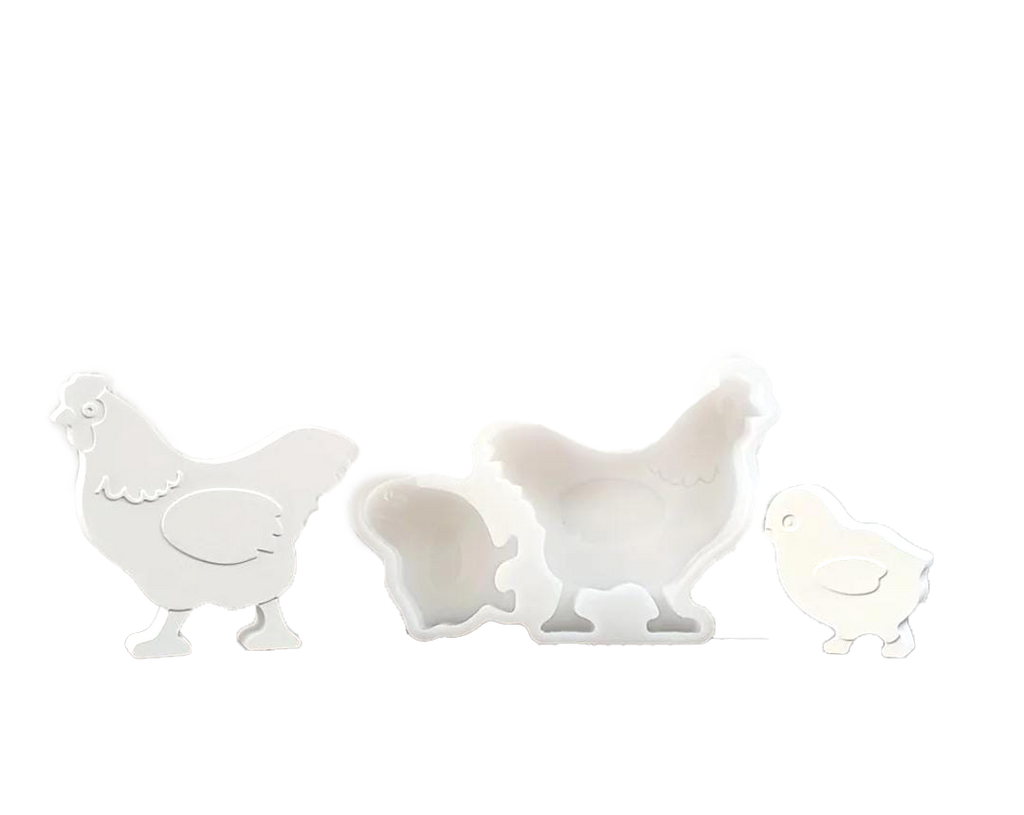 Silikonform Hennen - Bastelschachtel