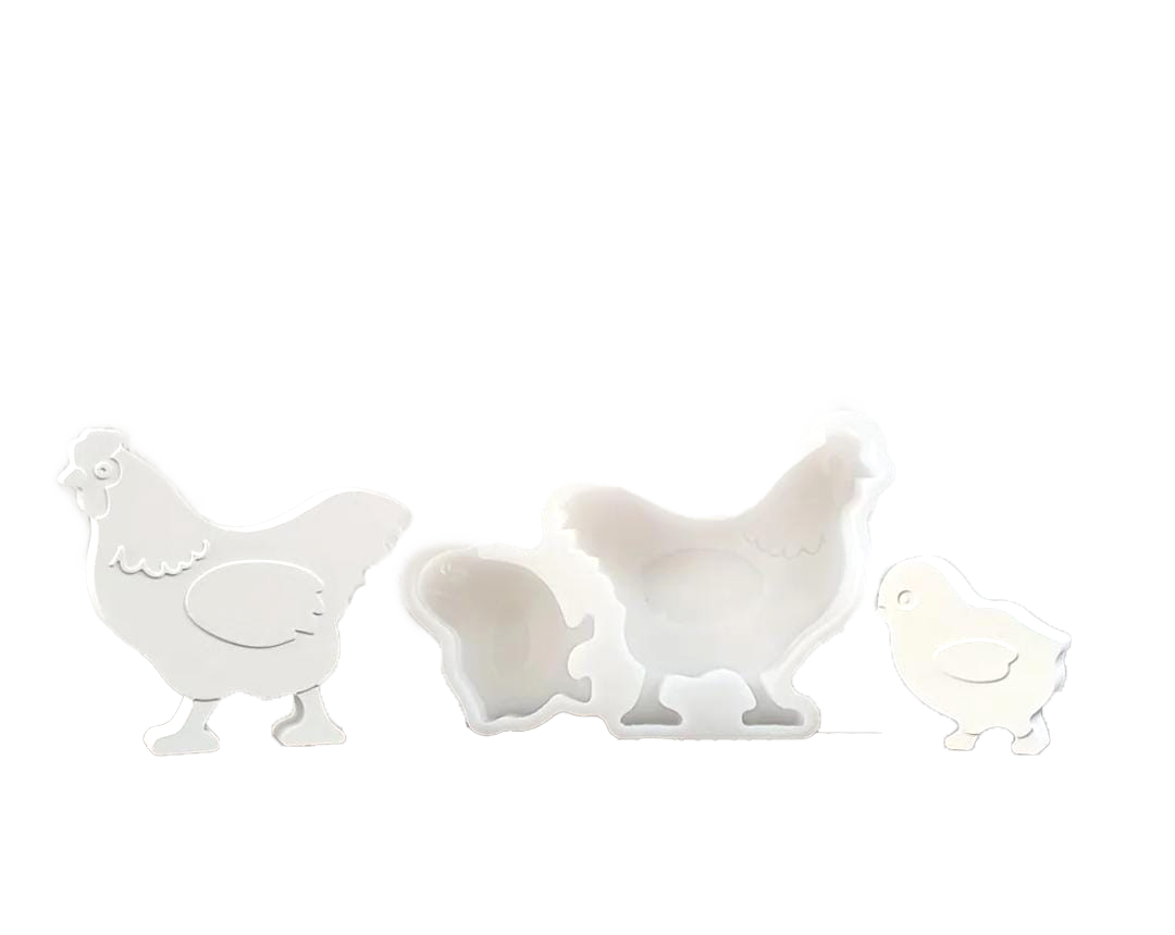 Silikonform Hennen - Bastelschachtel