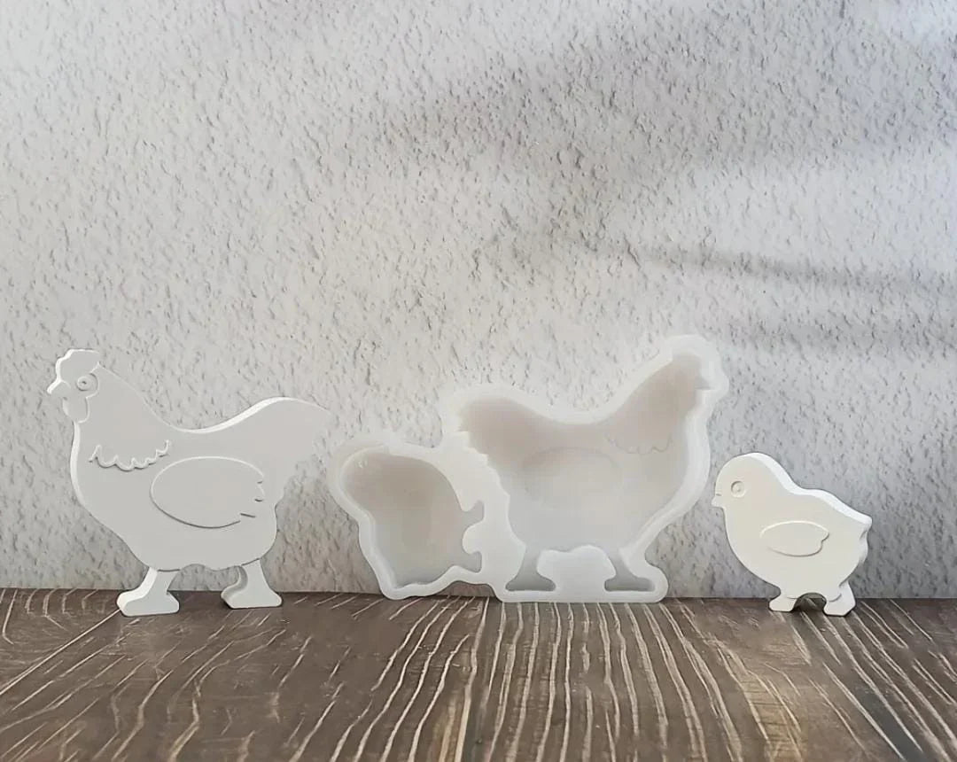 Silikonform Hennen - Bastelschachtel