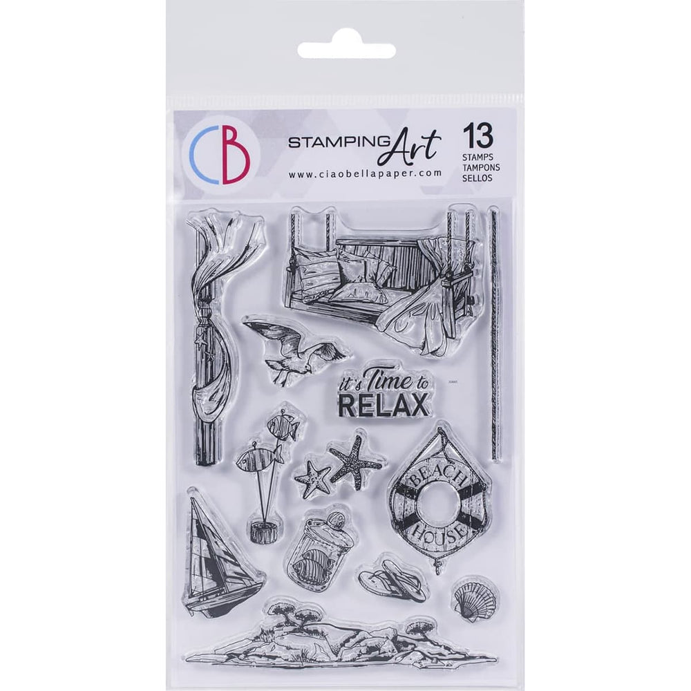 Silikonstempel - 10,5x15cm - It`s time to relax - Bastelschachtel