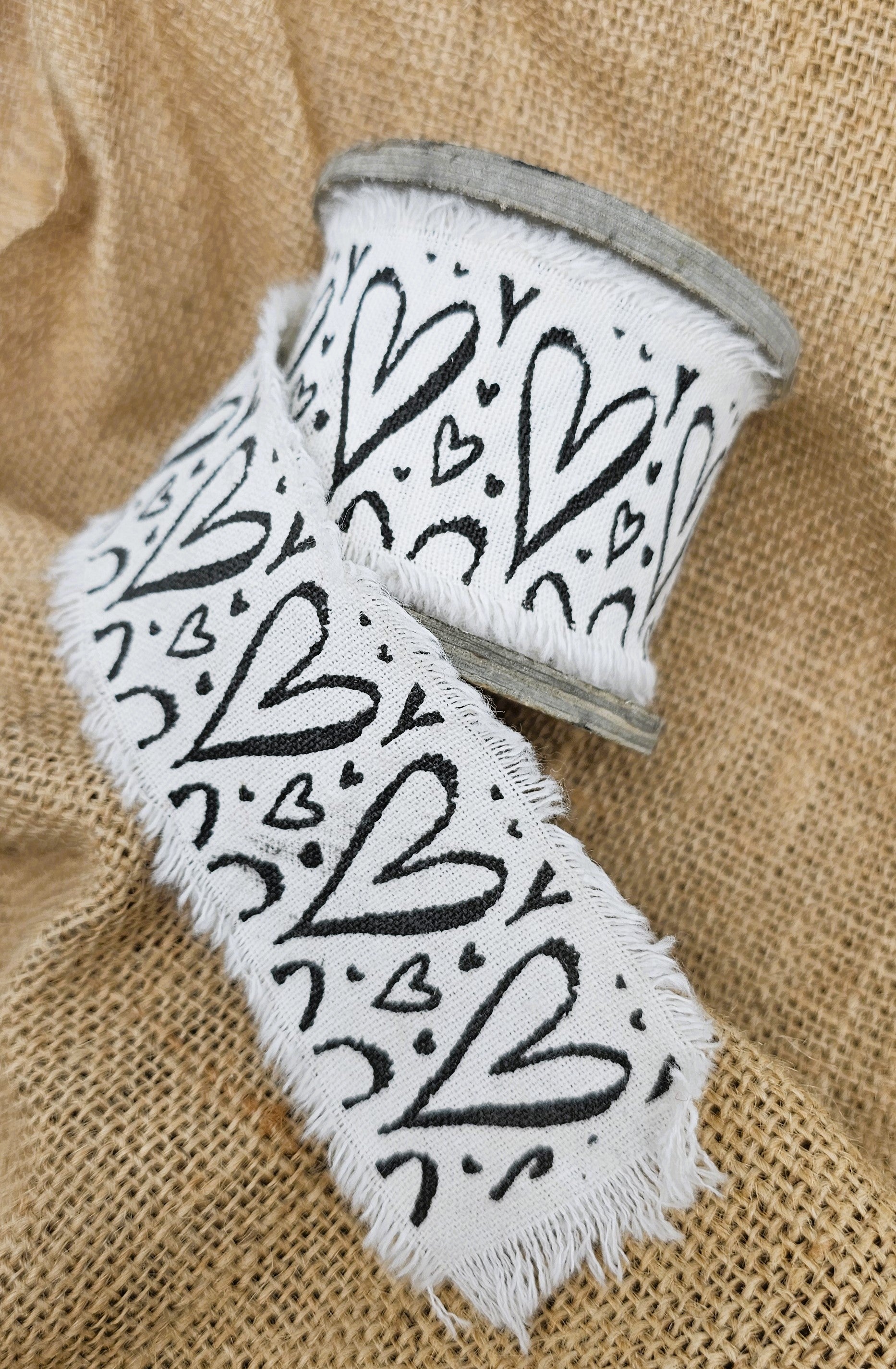 Stoffband Herz 50mm - Bastelschachtel