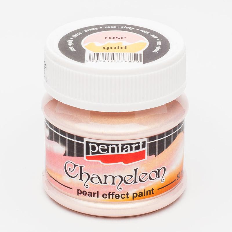 Pentart Acrylfarbe Chamäleon 50ml - rosa-gold - Bastelschachtel - Pentart Acrylfarbe Chamäleon 50ml - rosa-gold Pentart Farbe