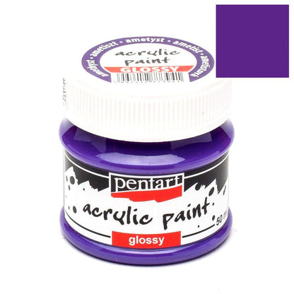 Pentart Acrylfarbe glänzend 50ml - amethyst - Bastelschachtel - Pentart Acrylfarbe glänzend 50ml - amethyst