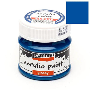 Pentart Acrylfarbe glänzend 50ml - dunkelblau - Bastelschachtel - Pentart Acrylfarbe glänzend 50ml - dunkelblau