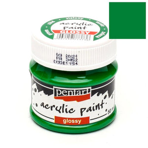 Pentart Acrylfarbe glänzend 50ml - grün - Bastelschachtel - Pentart Acrylfarbe glänzend 50ml - grün