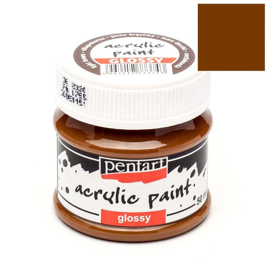 Pentart Acrylfarbe glänzend 50ml - hellbraun - Bastelschachtel - Pentart Acrylfarbe glänzend 50ml - hellbraun