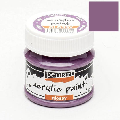 Pentart Acrylfarbe glänzend 50ml - lila - Bastelschachtel - Pentart Acrylfarbe glänzend 50ml - lila