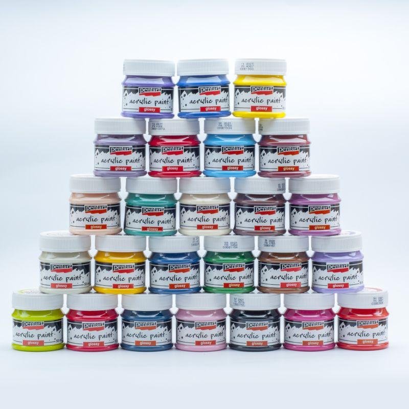 Pentart Acrylfarbe glänzend 50ml - regenwolken - Bastelschachtel - Pentart Acrylfarbe glänzend 50ml - regenwolken