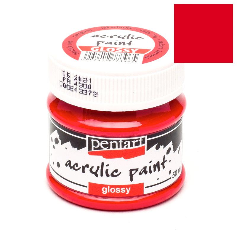 Pentart Acrylfarbe glänzend 50ml - rougerot - Bastelschachtel - Pentart Acrylfarbe glänzend 50ml - rougerot