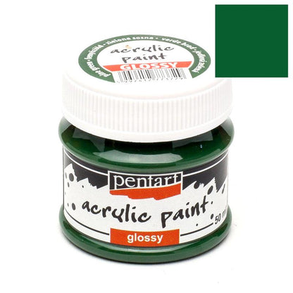 Pentart Acrylfarbe glänzend 50ml - tannengrün - Bastelschachtel - Pentart Acrylfarbe glänzend 50ml - tannengrün