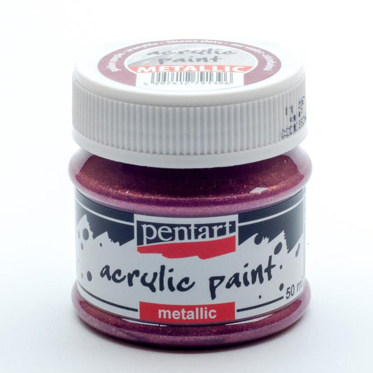 Pentart Acrylfarbe Metallic 50ml - goldlila - Bastelschachtel - Pentart Acrylfarbe Metallic 50ml - goldlila