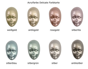 Pentart Acrylfarbe Metallic Delicate 50ml - silberlila - Bastelschachtel - Pentart Acrylfarbe Metallic Delicate 50ml - silberlila