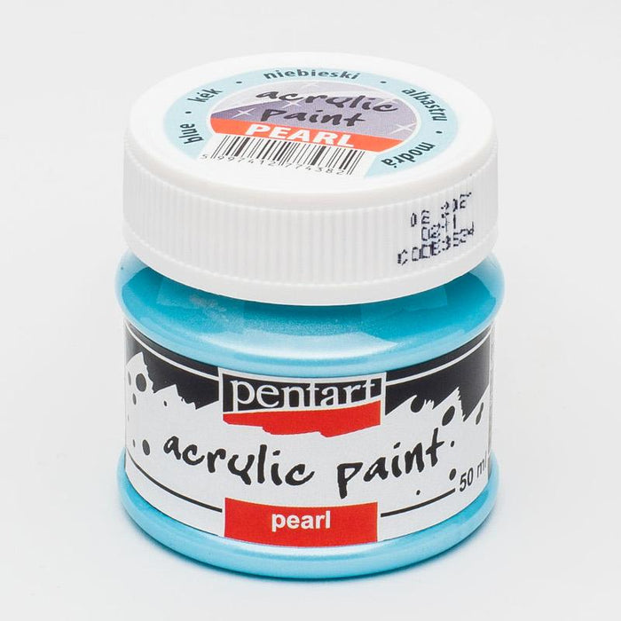 Pentart Acrylfarbe Perlmutt 50ml - blau