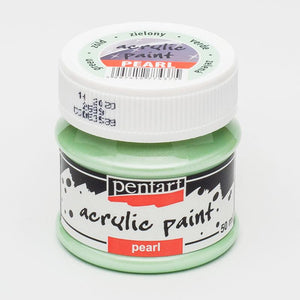 Pentart Acrylfarbe Perlmutt 50ml - grün - Bastelschachtel - Pentart Acrylfarbe Perlmutt 50ml - grün Pentart Farbe