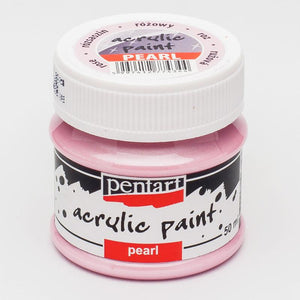 Pentart Acrylfarbe Perlmutt 50ml - rosa - Bastelschachtel - Pentart Acrylfarbe Perlmutt 50ml - rosa