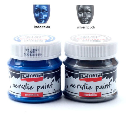 Acrylfarben Set Metallic 2x50ml - Set 23. - Bastelschachtel - Acrylfarben Set Metallic 2x50ml - Set 23. Pentart Farbe