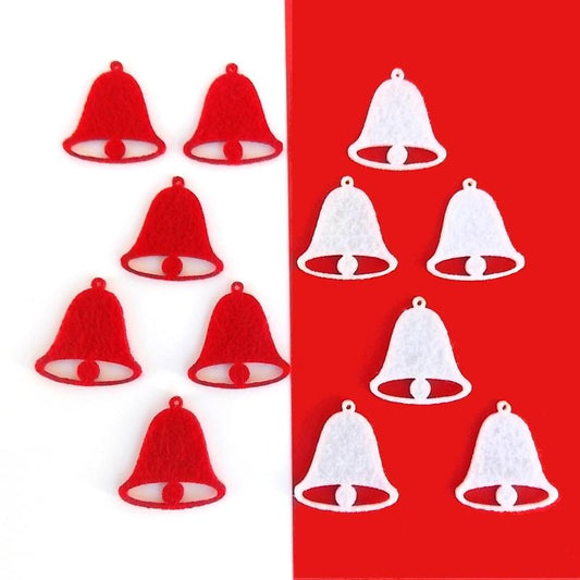 Bastelfilz Figuren - Glocke klein, rot-weiß - Bastelschachtel - Bastelfilz Figuren - Glocke klein, rot-weiß