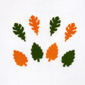 Bastelfilz Figuren - Herbstblätter, grün-orange - Bastelschachtel - Bastelfilz Figuren - Herbstblätter, grün-orange