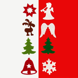 Bastelfilz Figuren - Weihnachten gemischt mit Elch - Bastelschachtel - Bastelfilz Figuren - Weihnachten gemischt mit Elch
