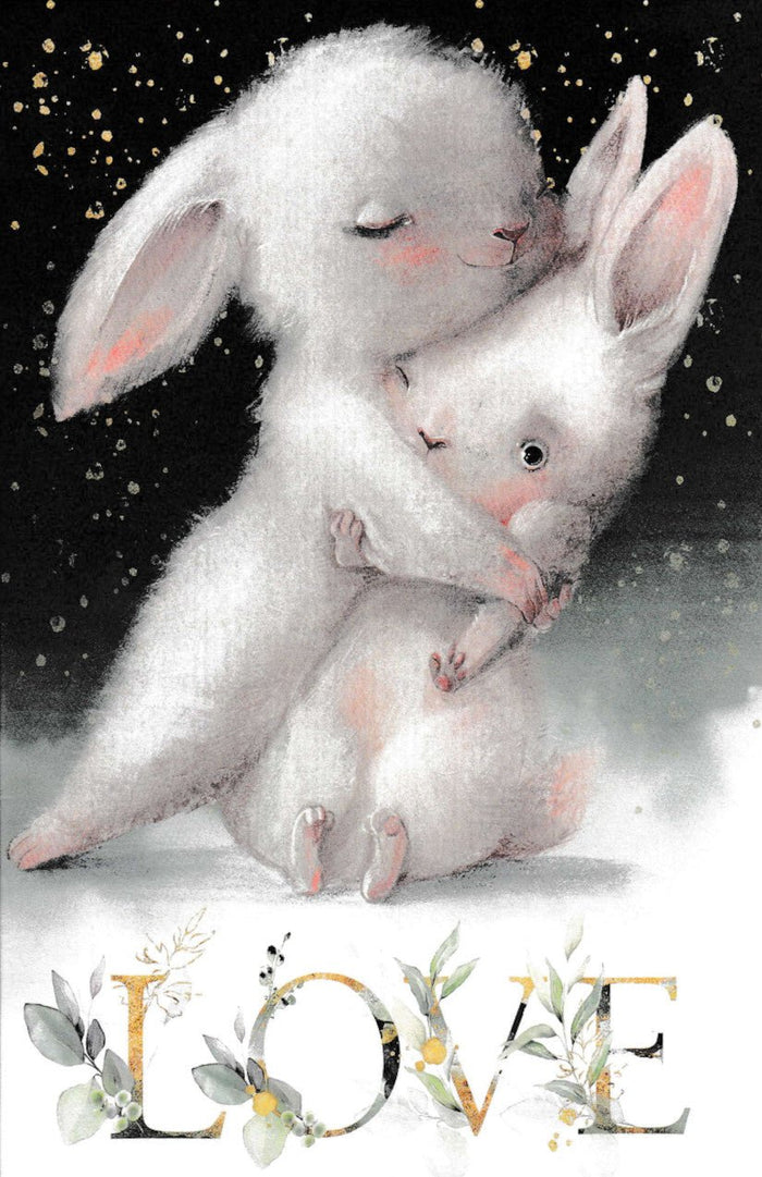 Reispapier A4 - Love, bunnies 1.