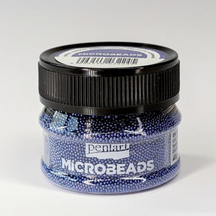 Pentart Streuperlen 40g - stahlblau