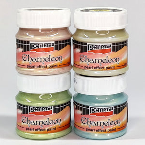 Pentart Acrylfarben in Set Chamäleon 4x50ml - Set 1. - Bastelschachtel - Pentart Acrylfarben in Set Chamäleon 4x50ml - Set 1.