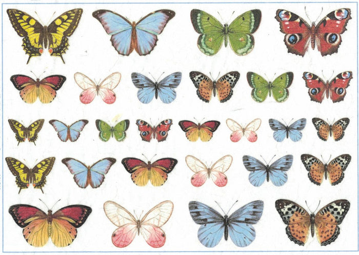 Reispapier A4 - Mixed butterflies