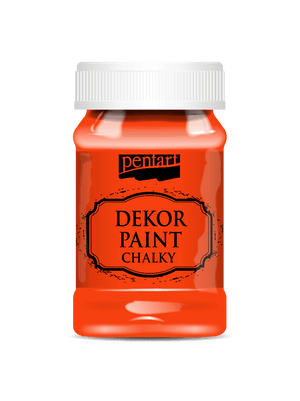 Pentart Dekor Paint Chalky matt 100ml - orange - Bastelschachtel - Pentart Dekor Paint Chalky matt 100ml - orange