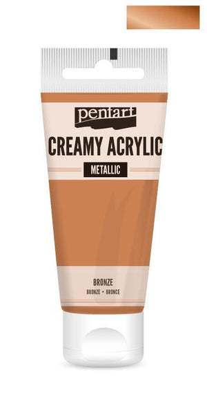 Pentart Creamy Acrylic 60ml - bronze - Bastelschachtel - Pentart Creamy Acrylic 60ml - bronze